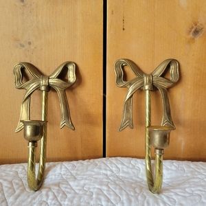 Brass wall candle holder